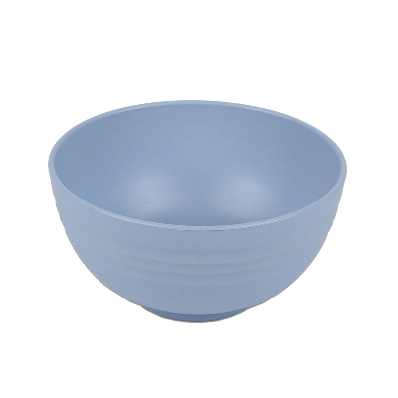 Wholesale Household Wheat Straw Tableware Bowl 15cm Plastic Bowl Kindergarten Canteen Restaurant Soup Bowl Rice Bowl