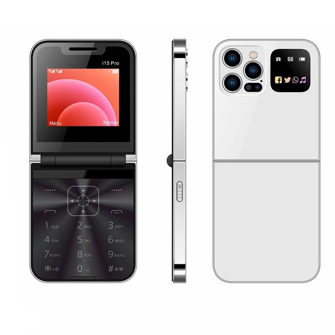 跨境电商现货 i15 pro 非智能双卡移动2g翻盖手机按键