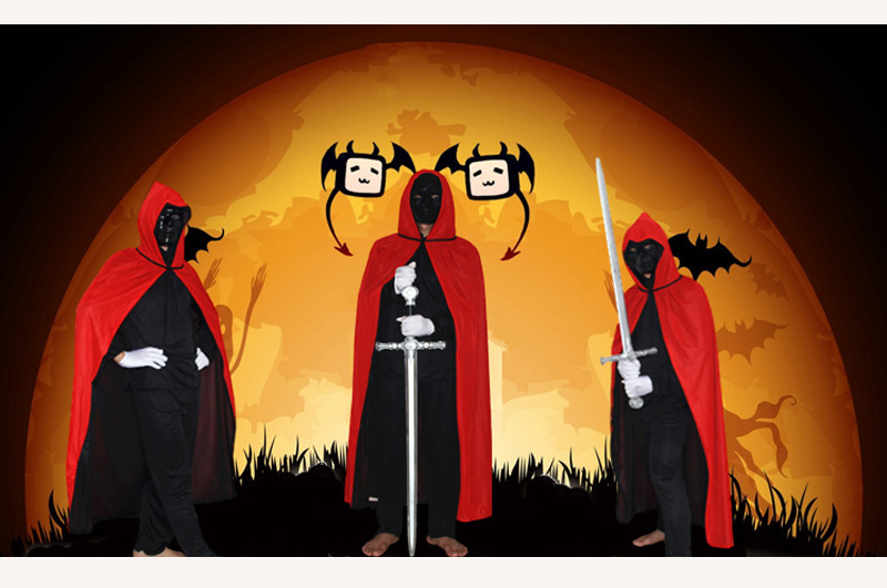 万圣节成人舞台表演服装cosplay儿童角色扮演死神斗篷舞会披风