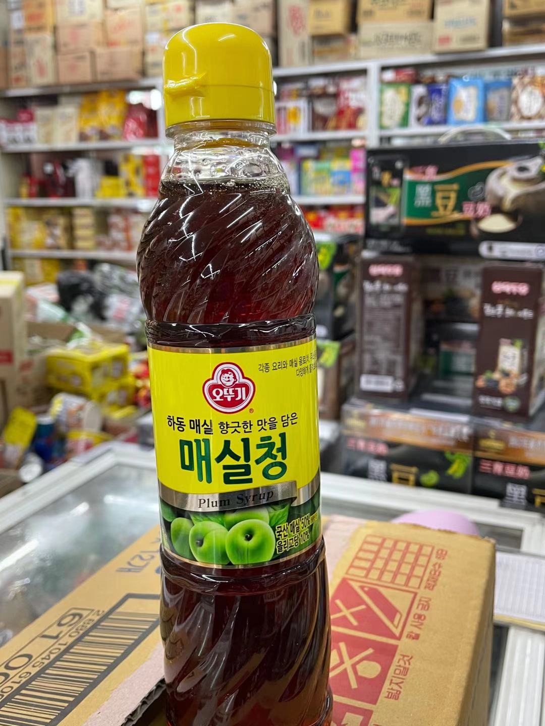 韩国进口不倒翁青梅汁腌烤肉腌泡菜拌菜饮品用酸甜青梅汁660g瓶装