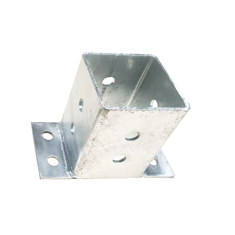 光伏支架多种规格镀锌方管激光切割激光钻孔方管连接件厂家货源