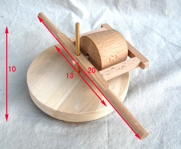 木制品拼粘小农具模型 学生手工制作材料包半成品用品散件碾子