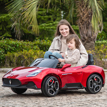 亲子玛莎拉儿童电动车四轮宝宝大型玩具车可坐双人小孩遥控无刷
