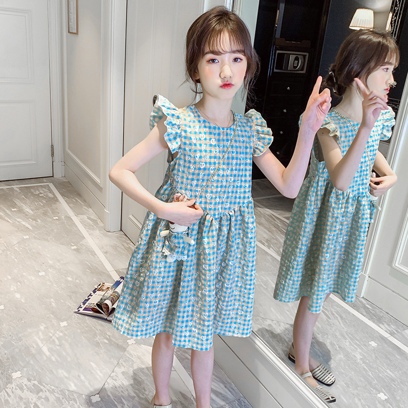 女童连衣裙夏装薄款2023新款洋气大童公主裙儿童童装夏季女孩裙子