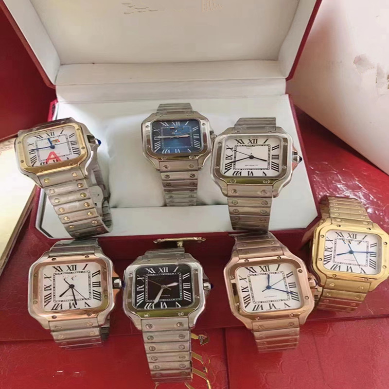 山度士手表全自动机械手表 情侣款时尚坦克石英腕表跨境热销款