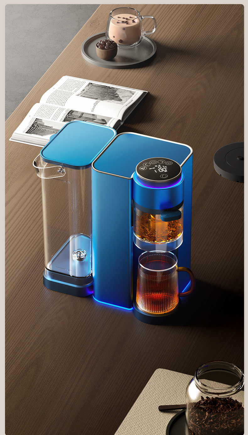 ouon即热式饮水机家用办公台式即热式迷你自动泡茶机冷热型茶吧机