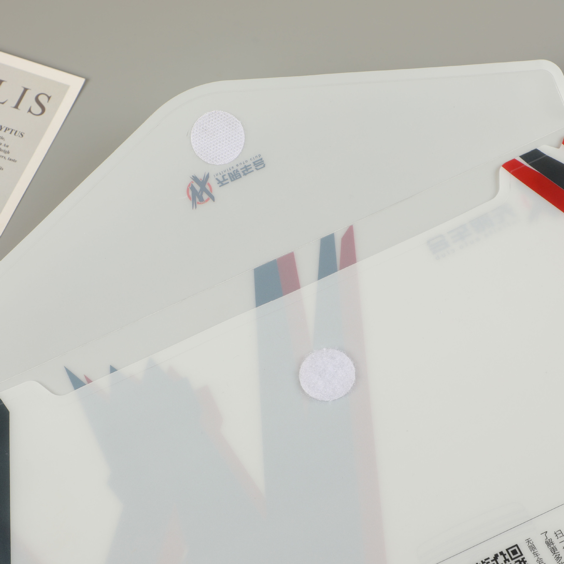 魔术贴文件袋粘贴氏档案袋pp塑料资料袋定制卡通动漫图案简约商务