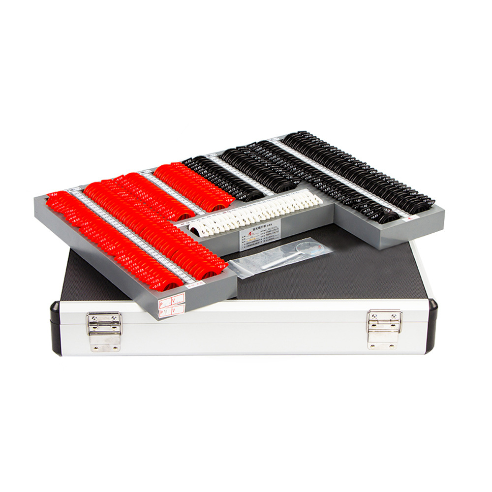 验光设备外贸sl镜片箱塑料圈232片眼镜验光箱验光盘插片箱镜片盒