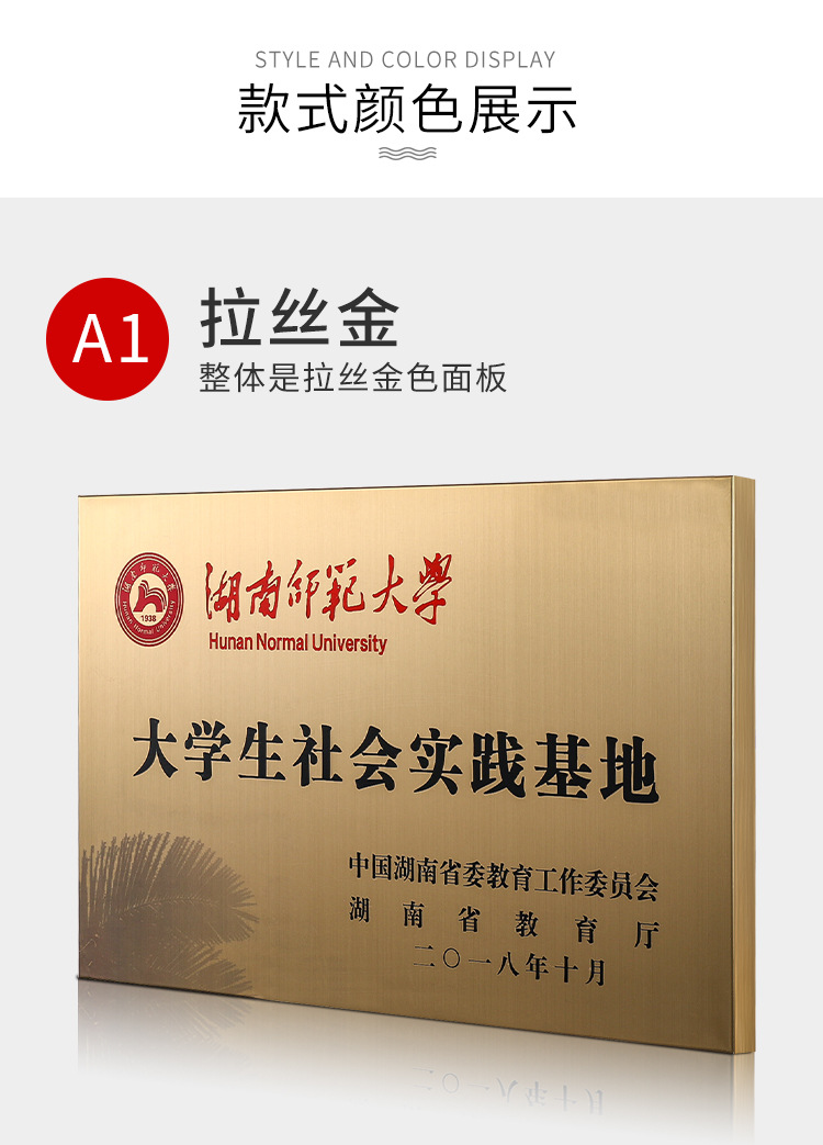 不锈钢奖牌广告牌铜牌 公司门牌户外门头uv奖牌办公场所招牌