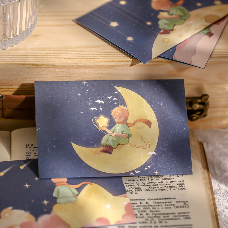 8成交7134套相似纸先生盒装明信片小王子与星梦系列 创意卡通手绘手帐