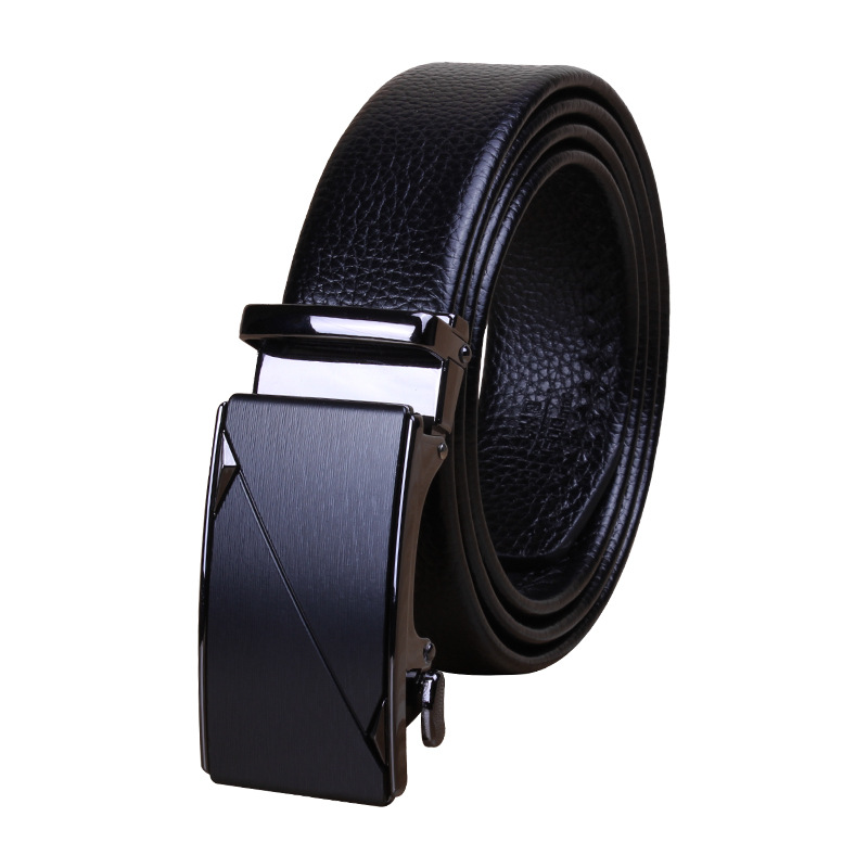 Belt Men's Wholesale High-End Leather Business Casual Automatic Buckle Men's Pant Belt Cowhide Belt Men's Manufacturer