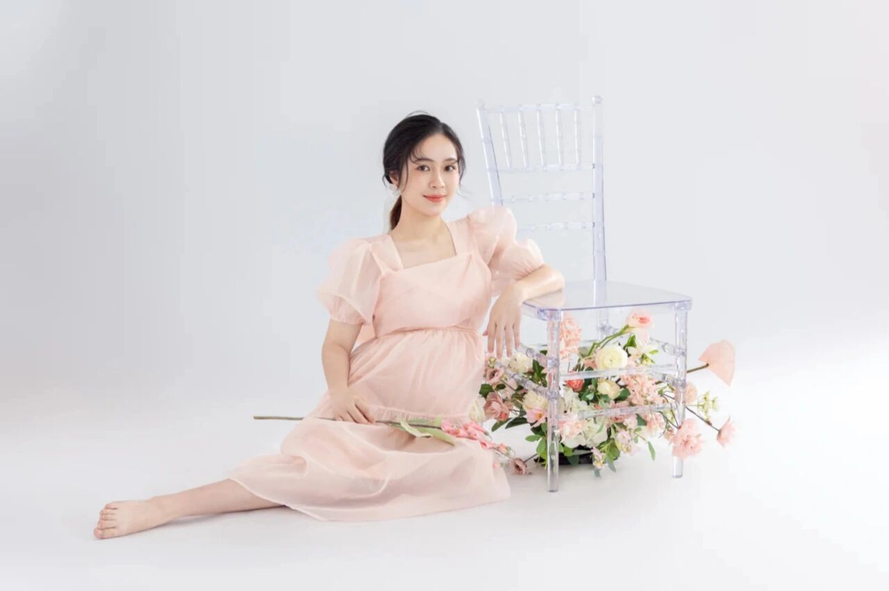 新款影楼孕妇拍照大肚写真服装法式公主风仙女欧根纱连衣裙孕妇照