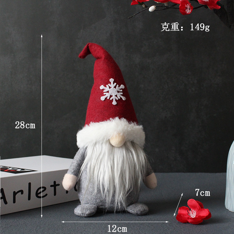 Creative Hooded Faceless Doll Holiday Dwarf Santa Claus Plush Doll Doll Decoration Wholesale