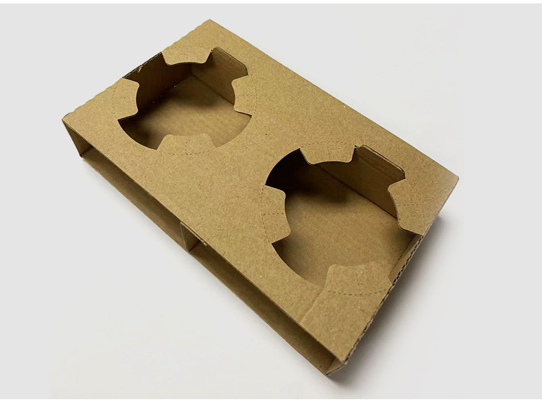 手提杯托牛皮纸瓦楞纸2格4格6格手提杯托奶茶咖啡饮料找包杯托