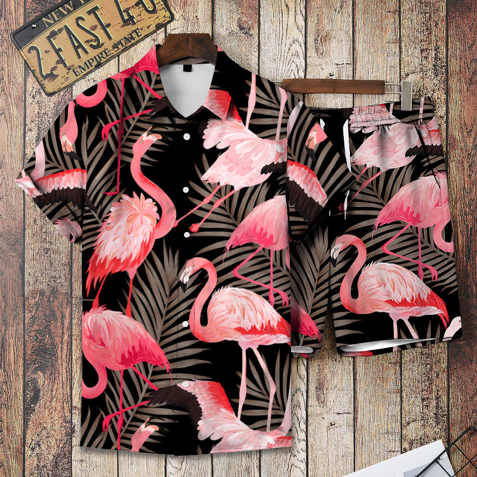 New Summer Foreign Trade Short Sleeve Shirt Outfit Cross-Border Wholesale Men's Hawaiian Beach Printed Casual Shirt