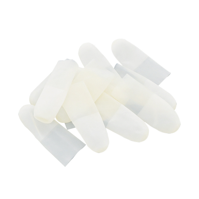 批发一次性手指套半透明切口磨砂手指套超薄防尘橡胶工业手指套48小时