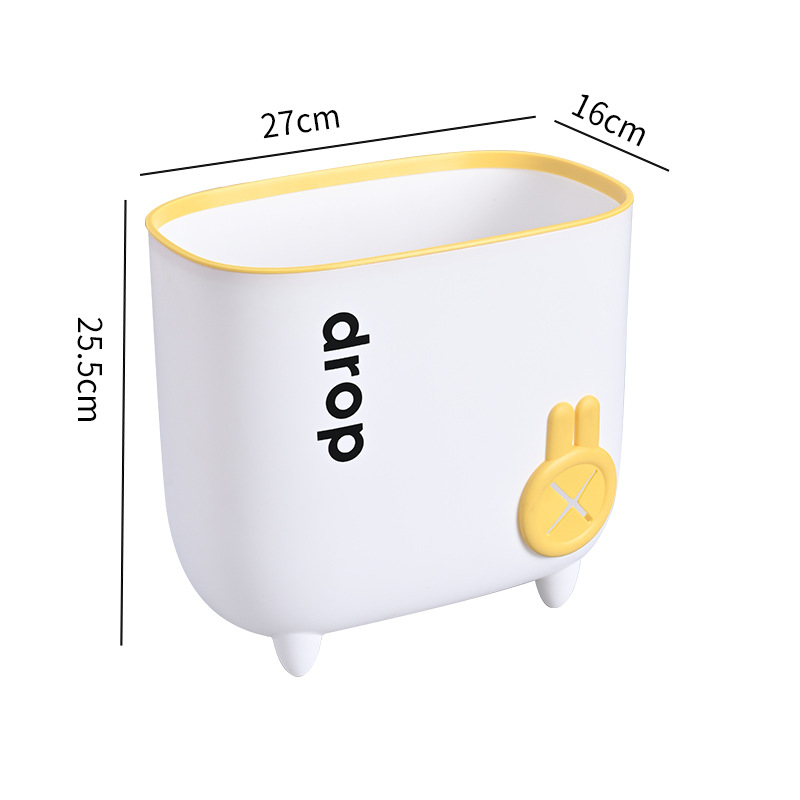 Affordable Luxury Style Toilet Wall-Mounted Trash Can Domestic Toilet Gap with Lid Wastebasket Kitchen Hanging Trash Bin