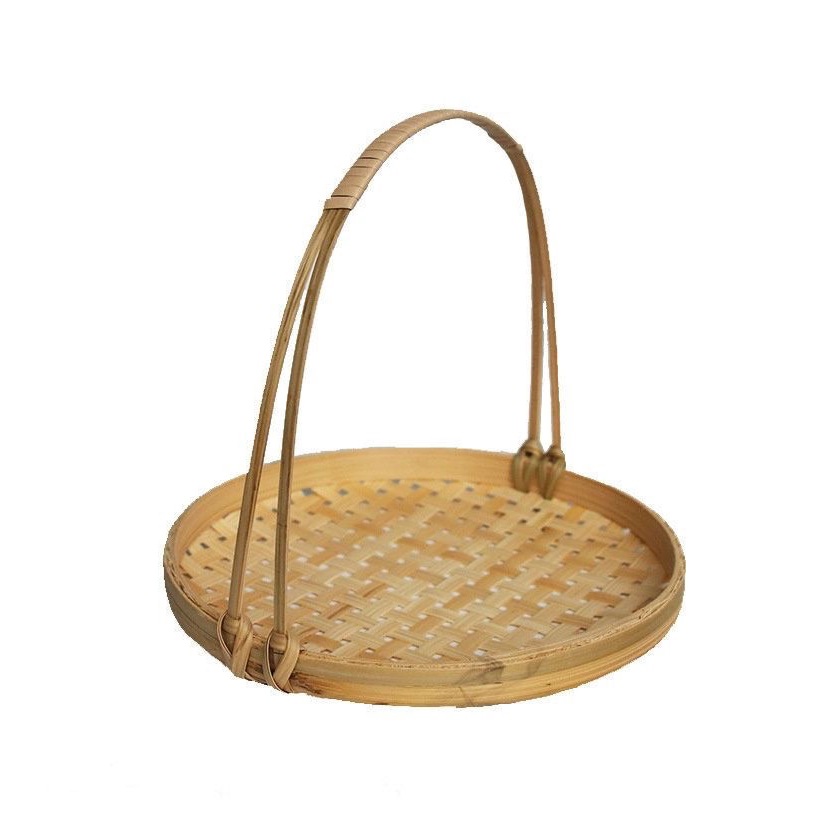 手提花篮古风提花簸箕点心摆盘盘子糕点网红婚礼订婚汉服拍摄道具