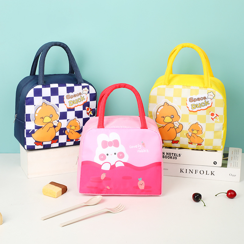 New Bento Bag Cartoon Cute Petfun Flavor Student Meal Lunch Bag Portable Portable Bento Thermal Bag