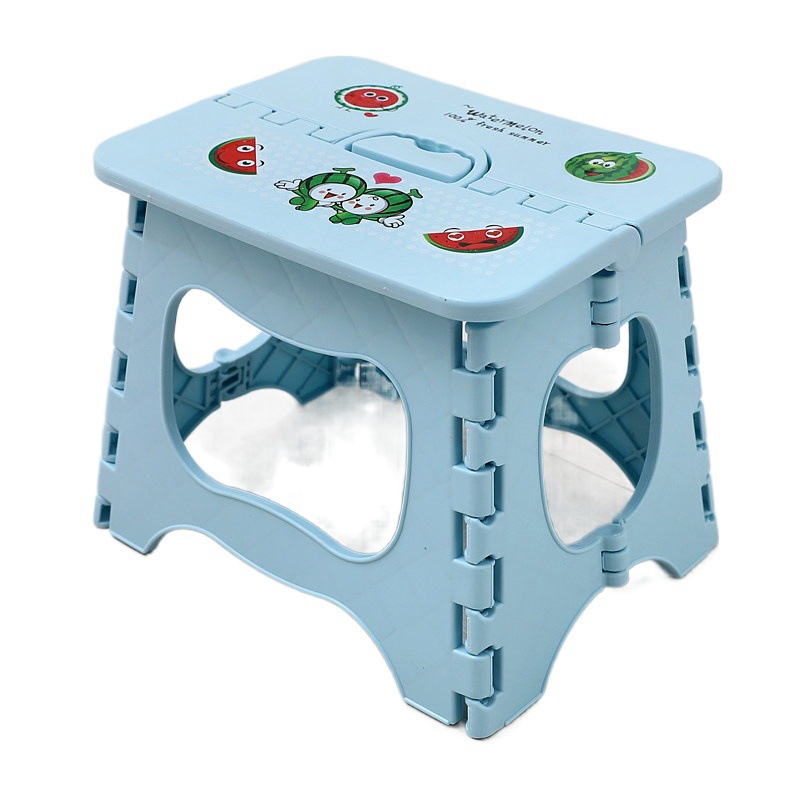 Folding Stool Thick and Portable Small Stool Cartoon Children's Stool Train Maza Household Coffee Table Stool Outdoor Plastic Stool