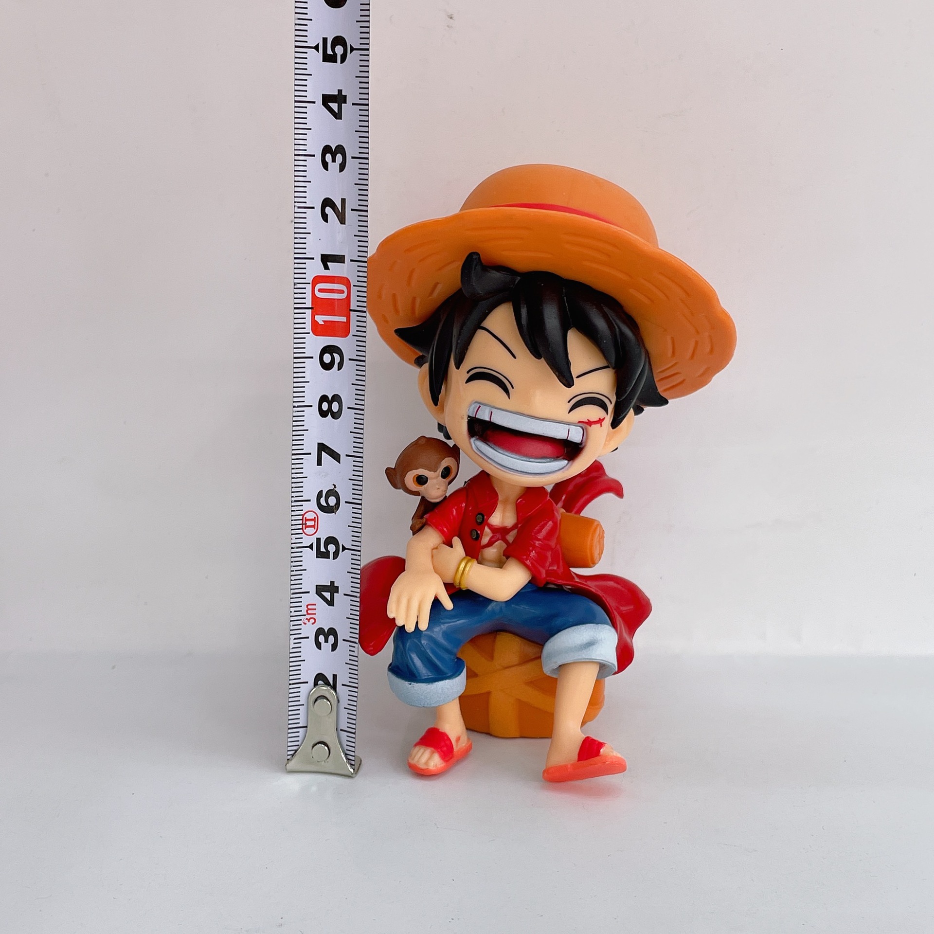 3 Anime One Piece Sitting Luffy Sauron Ace Hand-Made Model Car Doll Ornaments Toy Prize Figure