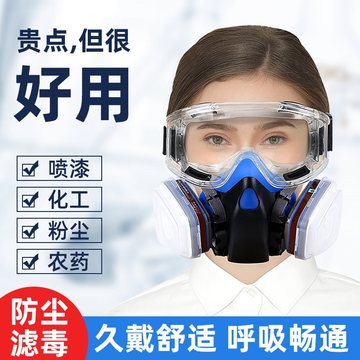 防毒面具全面罩防护呼吸防尘口罩全脸放毒氧气喷漆专用工业粉尘