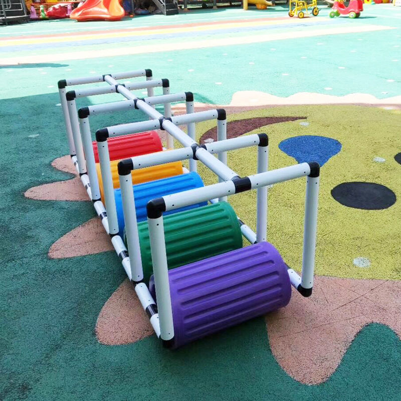 幼儿园七彩滚筒车多人协力车户外玩具体育活动器械教具感统训练器