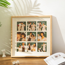 中空创意九宫格相框儿童摆台情侣照片纪念礼物带卡纸立体画框挂龚