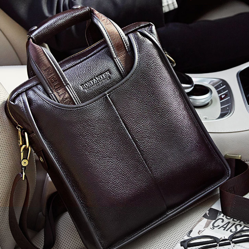 波斯丹顿男包定制logo单肩包真皮商务公文包男士包包手提包斜挎包