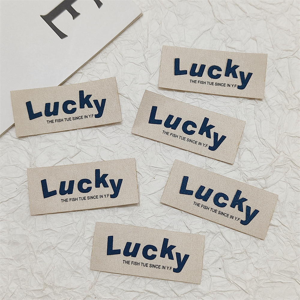 刺绣布贴lucky英文字母布标diy帽子发饰服饰包包贴布商标装饰辅料