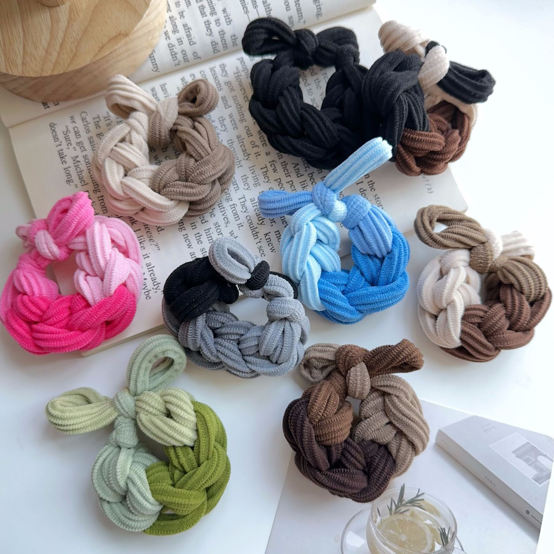 高马尾发绳彩色编织发圈头绳女2024新款高端高级感扎头皮筋高弹力