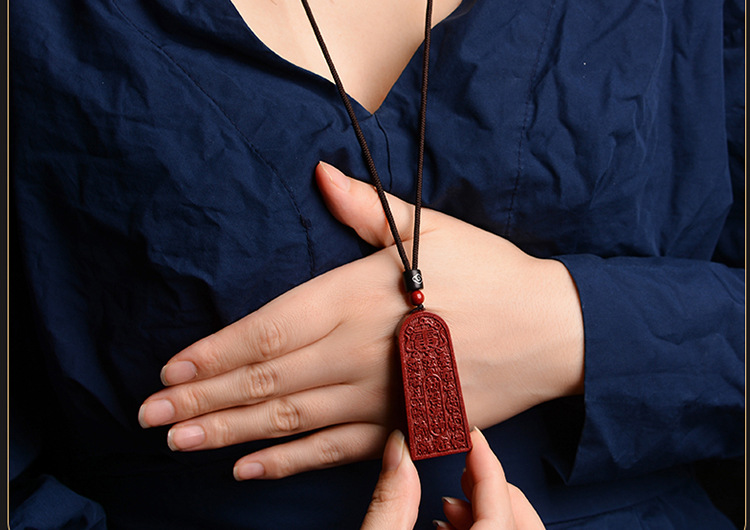 道家饰品朱砂五雷号令吊坠辟x挂件令牌法器护身符项链坠