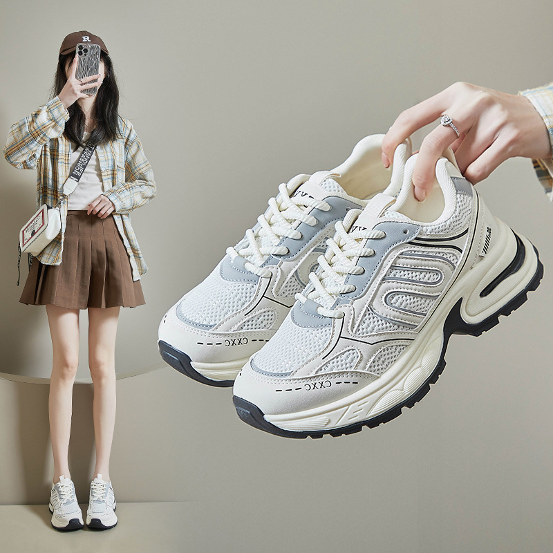 ins korean style new dad shoes female 2024 spring student sports running shoes casual shoes hb202