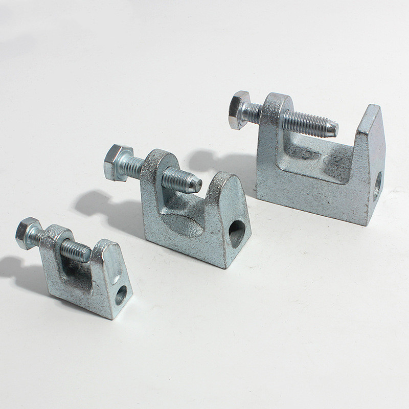 铸铁方形老虎夹c型老虎卡槽钢虎口梁夹装修工矿灯吊装吊顶配件