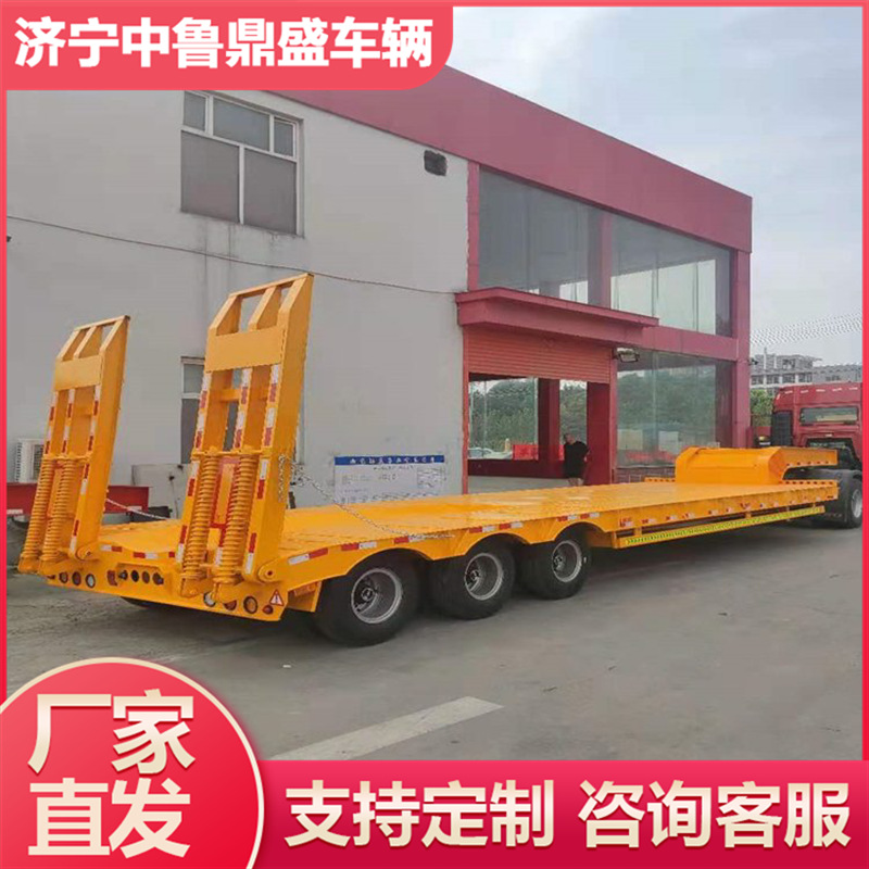 75米低平板半挂车 多线轴大件运输钩机板半挂车-阿里巴巴
