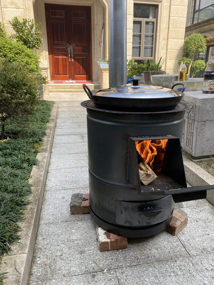 柴火灶家用农村烧木柴室内无烟柴火炉户外移动便携大锅台野外炉具