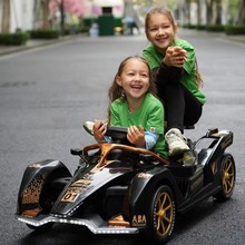 新款卡丁车儿童电动车四轮漂移车遥控男女小孩充电玩具汽车可坐人