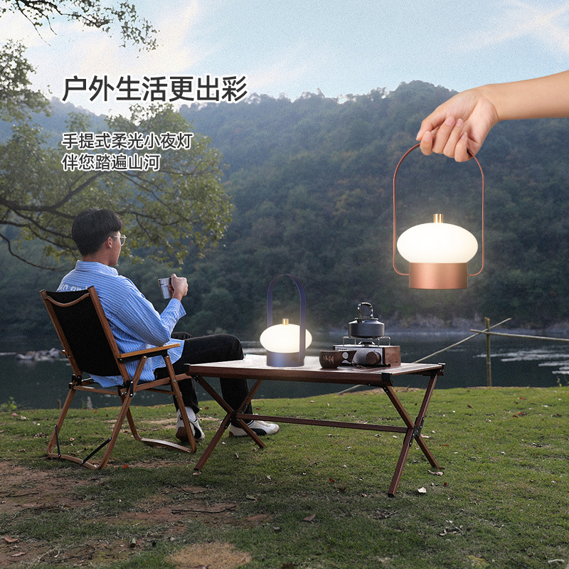 Portable Small Night Lamp Outdoor Camp Ambience Light Convenient Charging Decorative Table Lamp LED Eye-Protection Lamp Bedside Reading Light