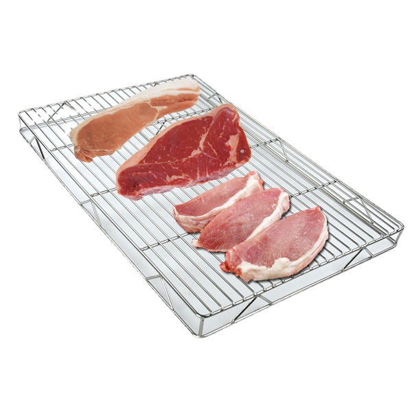 不锈钢专用猪肉架子摆放肉架双层置物架加粗带脚冷却多功能网架