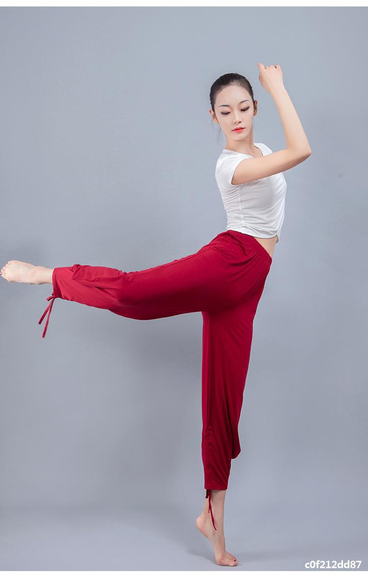 舞蹈服女夏款交叉领短袖上衣肚皮瑜伽形体服古舞练功衣服