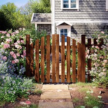 庭院入户围墙门户外别墅花园栅栏拱门小院子篱笆防腐木门小门围栏