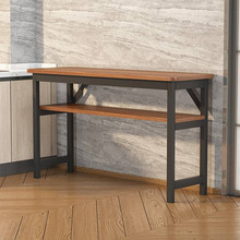 厨房置物桌家用双层储物桌极窄边柜长桌不锈钢工作台家电收纳架子