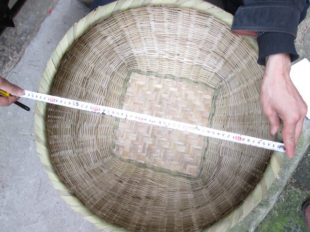 批发订制53cm三斗竹箩筐 箩篼 收纳筐 建筑箩斗 淘米篓