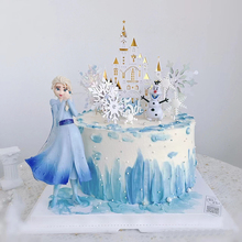 爱莎公主蛋糕装饰摆件冰雪女王艾莎爱沙长发儿童生日女孩插件批发