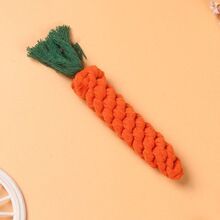 天然宠物兔子玩具 兔子豚鼠玩具胡萝卜绳结 磨牙玩具