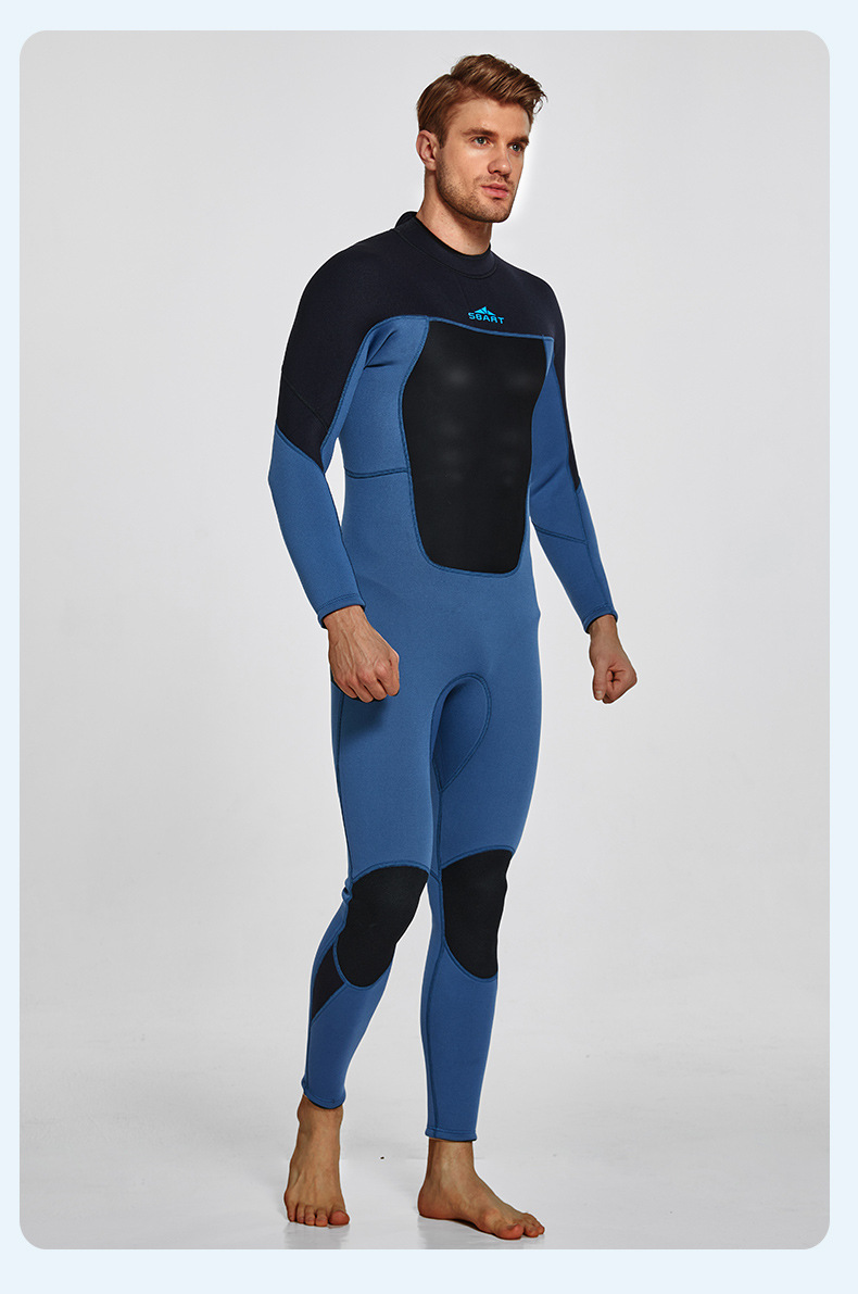 鲨巴特新款3mm潜水服男加厚保暖防割刺氯丁橡胶浮潜游泳冲浪衣服