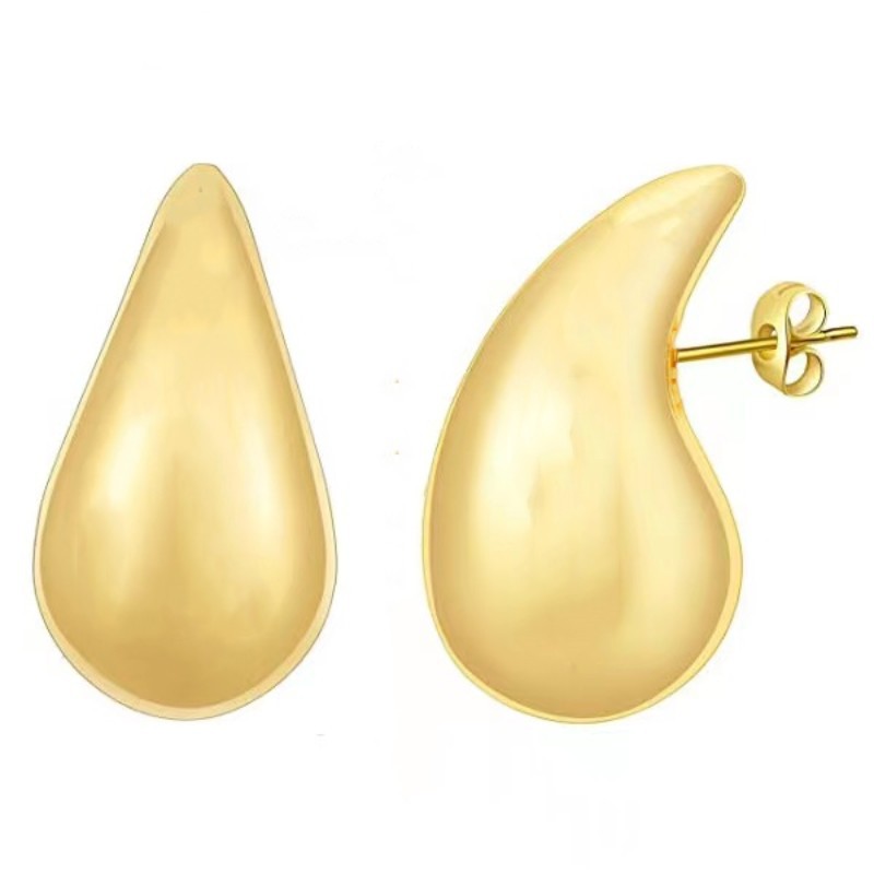 Cross-Border Hot Selling Personalized Water Drop 16K Gold Pepper Ccp Hot Sale Simple and Cool Earrings Wholesale Ornament Jewelry