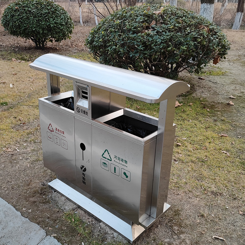 户外不锈钢垃圾桶商用小区街道公园果皮箱环卫分类垃圾箱厂家批发