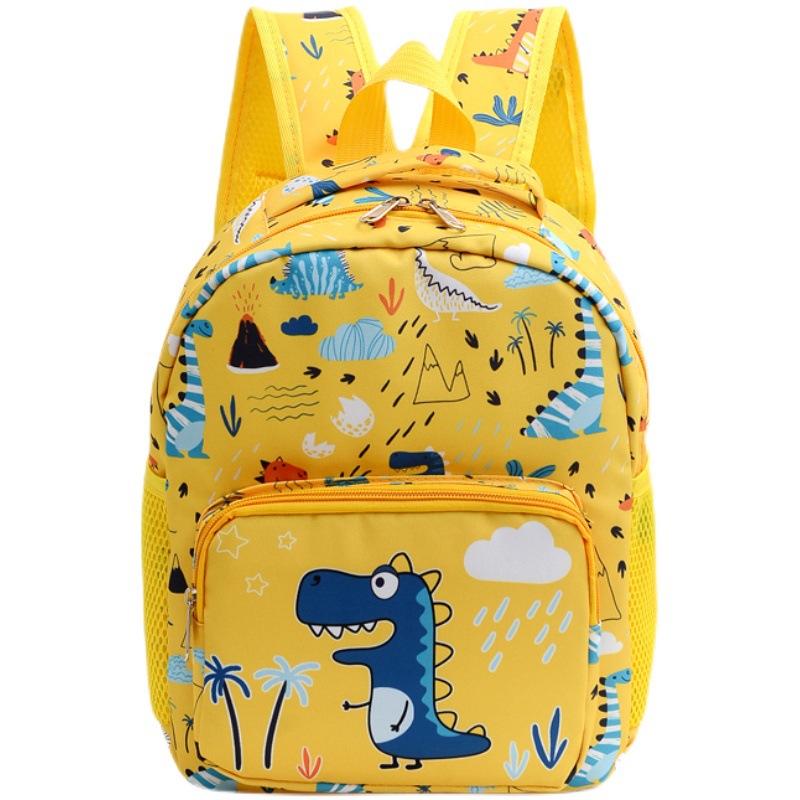 Foreign Trade Wholesale New Children's Bags 2023 Cartoon Printed Children's Backpack Trendy Cute Dinosaur Kindergarten Backpack