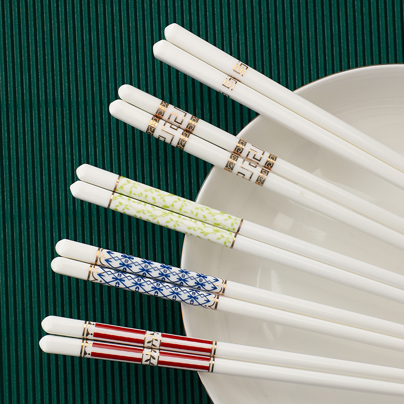 Lianyuan Porcelain Household Ceramic Chopsticks Are Not Easy to Be Deformed and Easy to Clean High Temperature Resistant Ceramic Gift Set of Various Styles